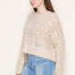 Long Sleeve Solid Knit Top with Side Buttons