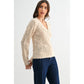 PEARL EMBELLISHED KNIT CARDIGAN