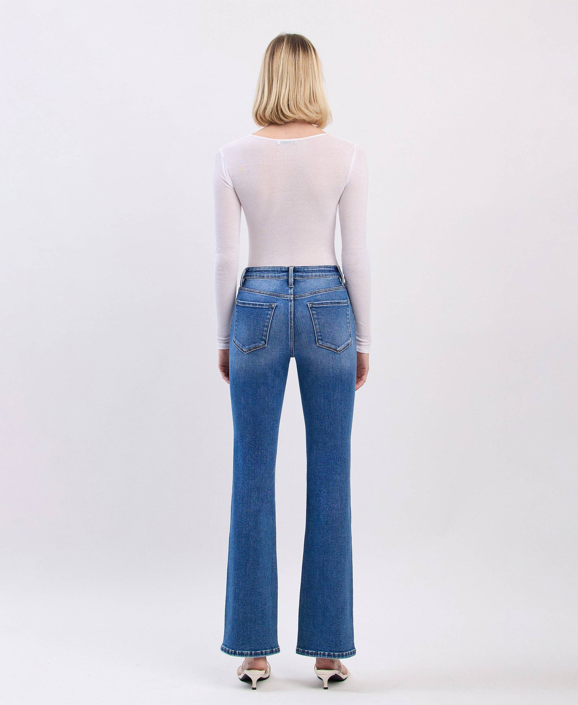 HIGH RISE FULL LENGTH BOOTCUT JEANS - Southern Sassy Boutique