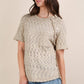 Solid Casual Knit Top with Patch Pocket