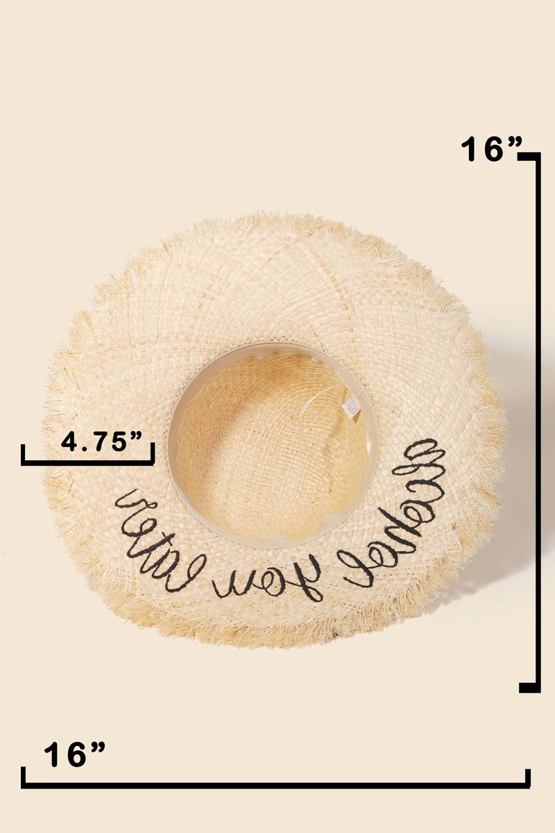 Alcohol You Later Raffia Sun Hat