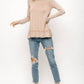 Ruffle Hem Long Sleeve Top