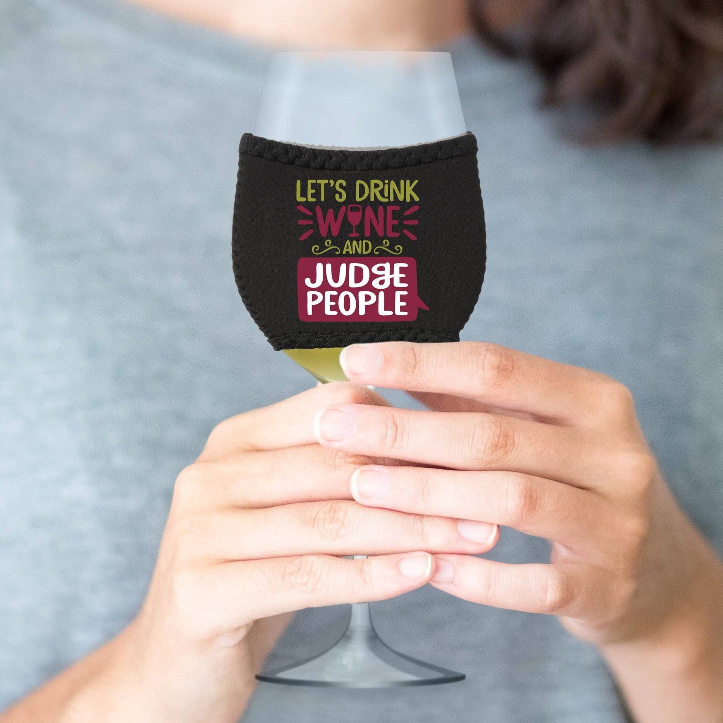 Drink & Judge Wine Glass Sleeve