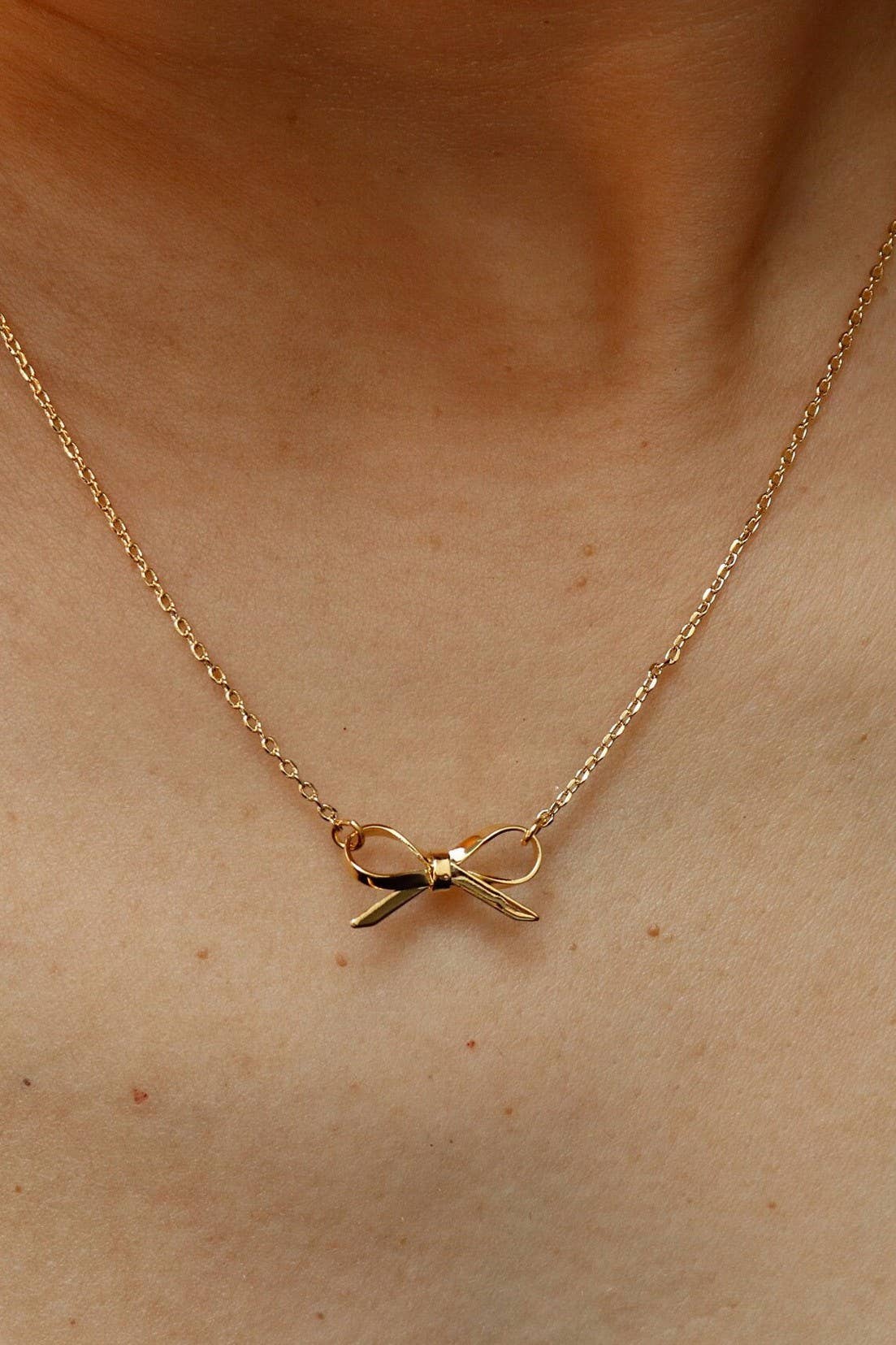 Bow Necklace Tarnish Free