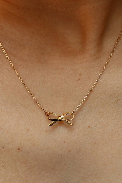 Bow Necklace Tarnish Free