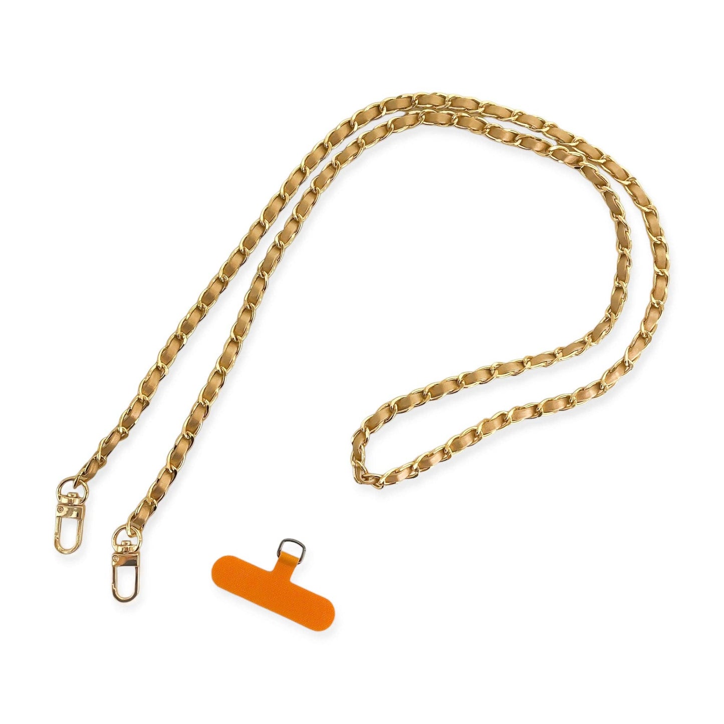 Long Faux Vegan Leather Phone Chain