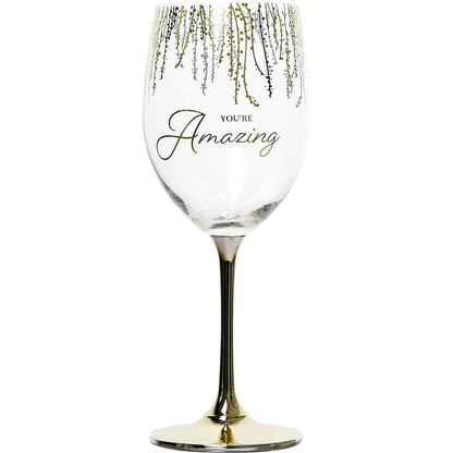 Amazing - Gift Boxed 19 oz Crystal Wine Glass - Southern Sassy Boutique
