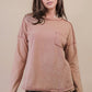 Mineral Washed Casual Knit Top