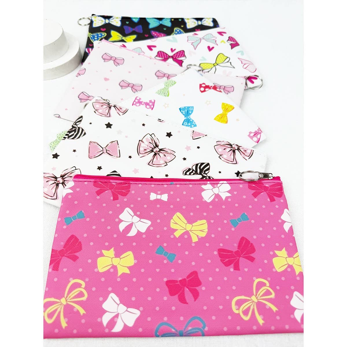 Adorable Bow Theme Coin Purse with Key Ring