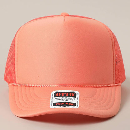 Solid Color OTTO 5-Panel Foam Mesh Back Trucker Hat - Southern Sassy Boutique