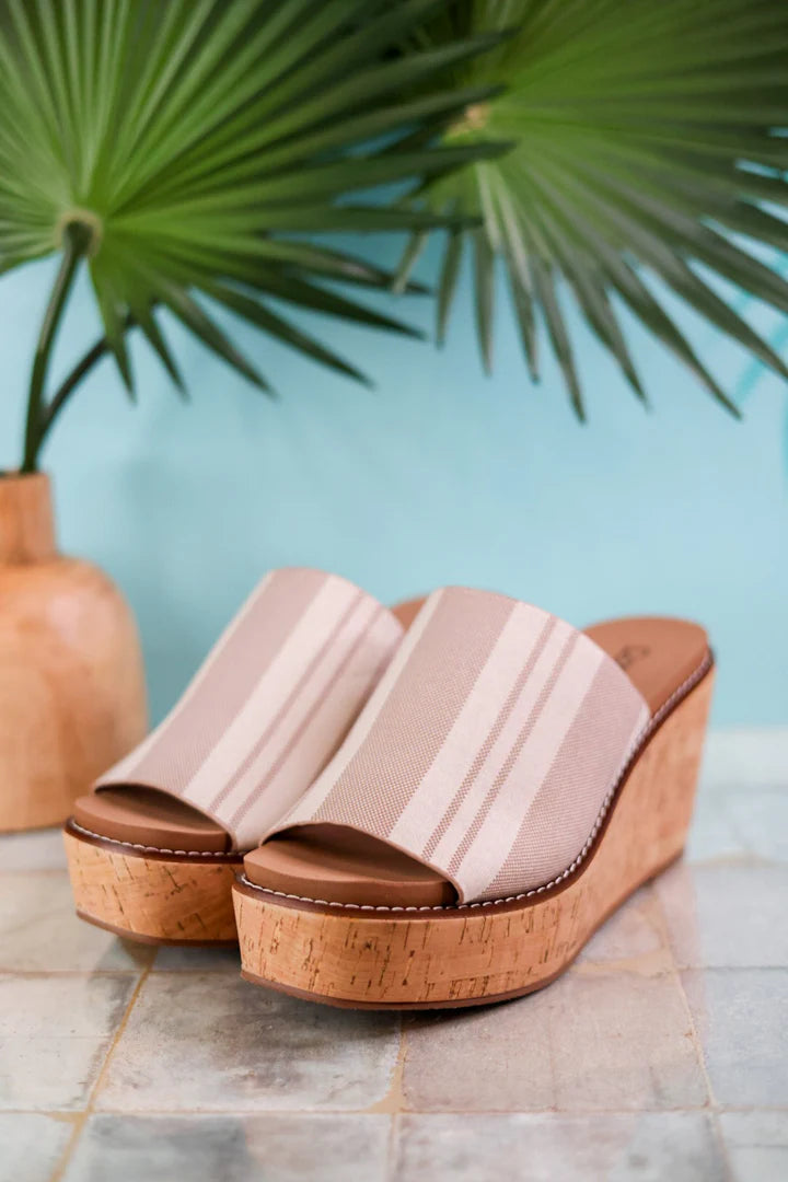 Corkys-mugshot Tan Natural Stripe Wedge