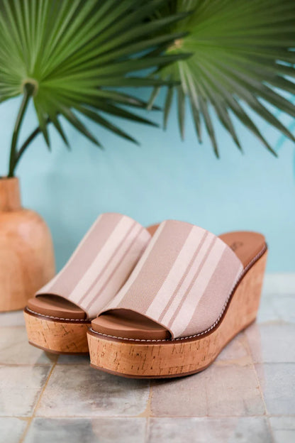 Corkys-mugshot Tan Natural Stripe Wedge