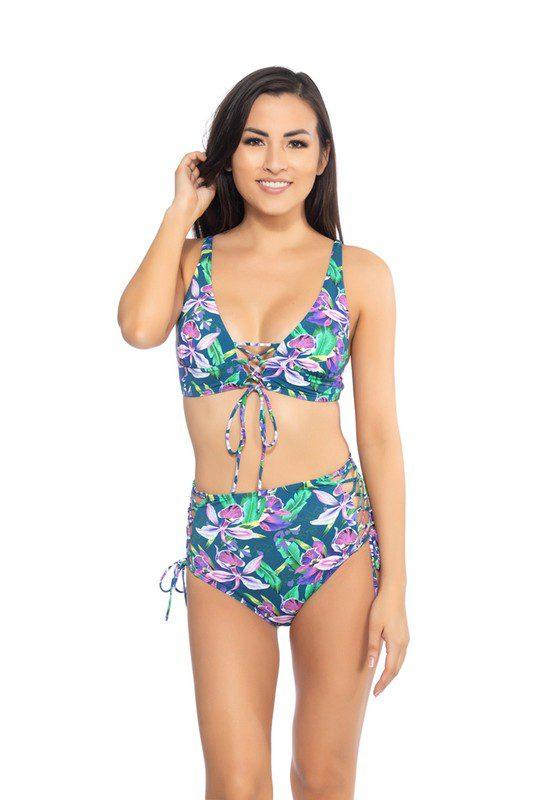 Floral Halter Bikini - Southern Sassy Boutique