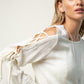 Lace Up Ruffle Top - Southern Sassy Boutique
