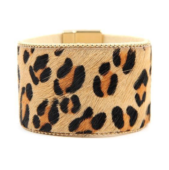 Leopard Magnetic Cuff Bracelet - Southern Sassy Boutique