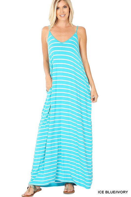 Stripe Cami Maxi Dress