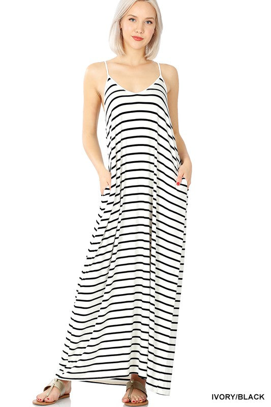 Stripe Cami Maxi Dress