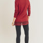 Long Sleeve Bottom Lace Kint Top - Southern Sassy Boutique