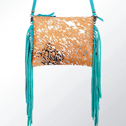 American Darling Snake Skin Print Fringed Crossbody