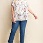 Ruffle Sleeve Floral Print Top