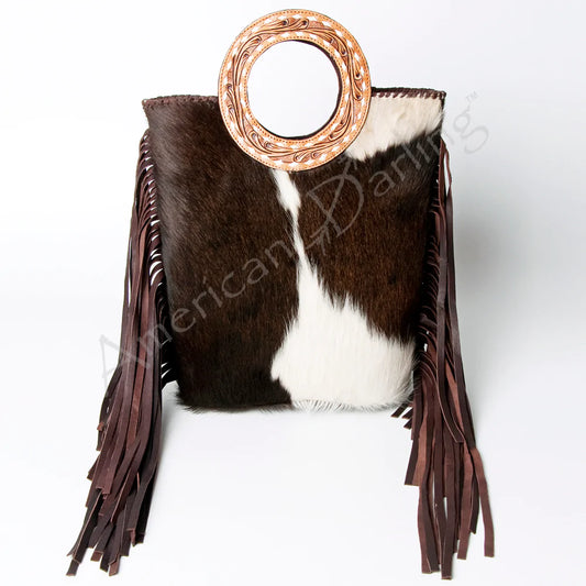 American Darling Cowhide Tote Bag with Circle Handle
