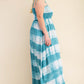 Tie-Dye Striped Maxi Dress