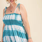 Tie-Dye Striped Maxi Dress
