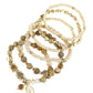 Mixed Beaded Leaf Charm Bracelet - Southern Sassy Boutique