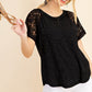 Lace Short Sleeve Top