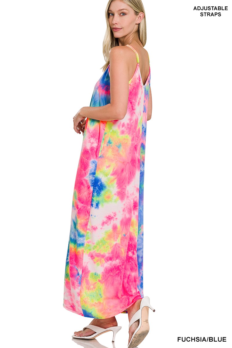 French Terry Tie-Dye Maxi Dress