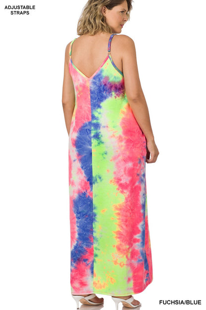 French Terry Tie-Dye Maxi Dress