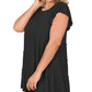 Solid Ruffle Sleeve Tiered Tunic Top
