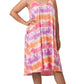 Tie-Dye and Star Knee Length Dress