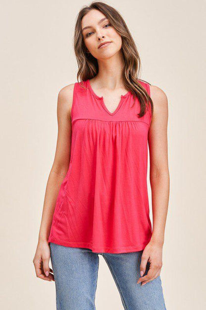 Flouncy Jersey Tank Top - Southern Sassy Boutique