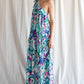 Multi Color Print One Shoulder Self-Tie Dress