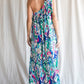 Multi Color Print One Shoulder Self-Tie Dress