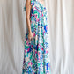 Multi Color Print One Shoulder Self-Tie Dress