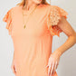 Eyelet Cotton Lace Sleeve Top