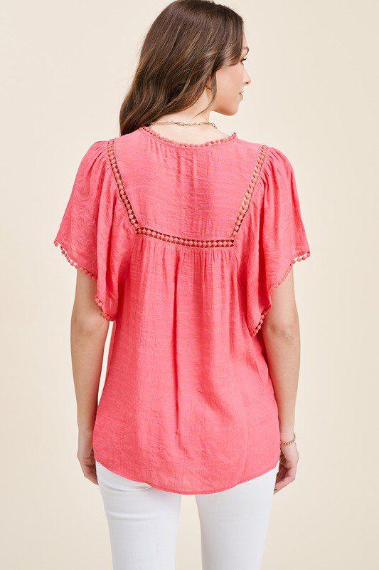 V-Neck Solid Top - Southern Sassy Boutique