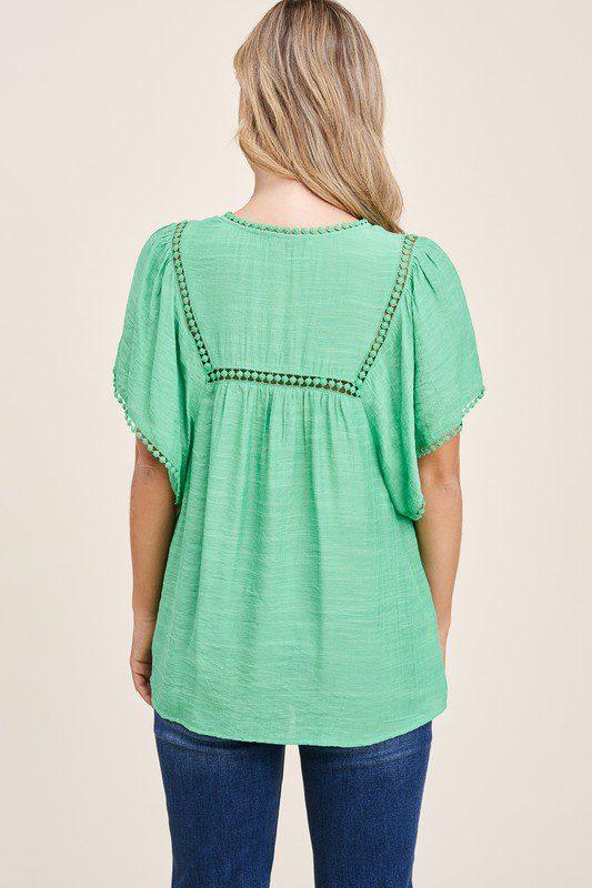 V-Neck Solid Top - Southern Sassy Boutique