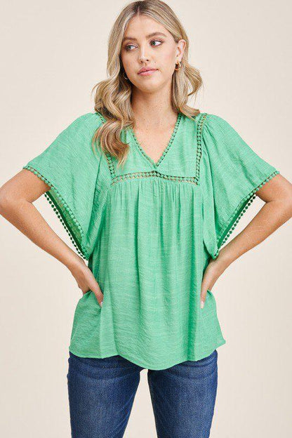 Image: V-Neck Solid Top  | Southern Sassy Boutique