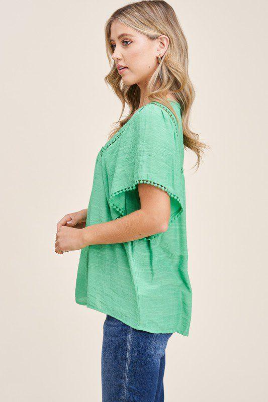 V-Neck Solid Top - Southern Sassy Boutique