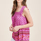 Square Neck Smocked Blouse - Southern Sassy Boutique
