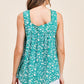Floral Print Square Neck Top - Southern Sassy Boutique