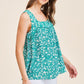 Floral Print Square Neck Top - Southern Sassy Boutique