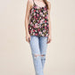Floral Print Ladder Tank Top - Southern Sassy Boutique