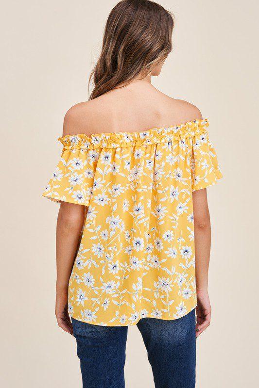 Cold Shoulder Floral Print Top - Southern Sassy Boutique