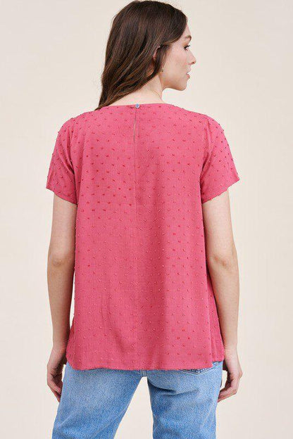 Eyelit Detail Blouse - Southern Sassy Boutique