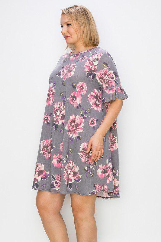 Floral Print Dress - Southern Sassy Boutique