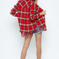 Ripped Flannel Top - Southern Sassy Boutique
